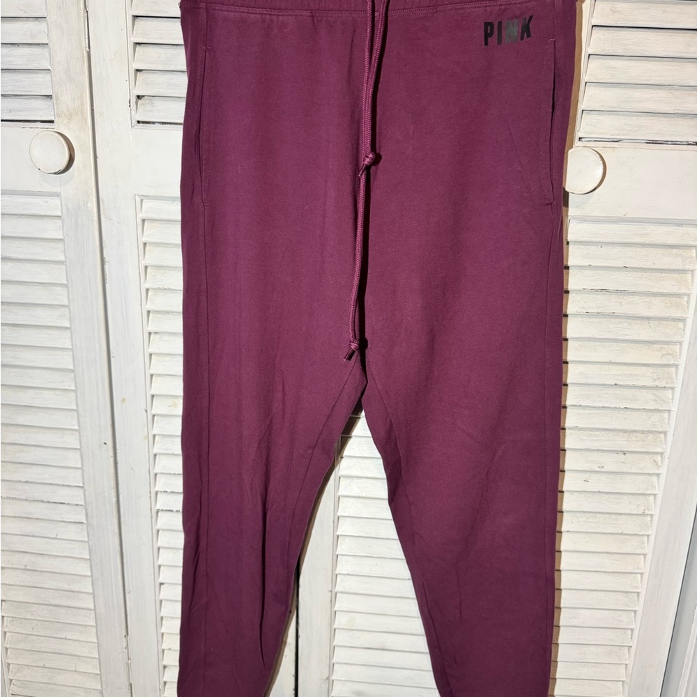 Victoria's Secret PINK Burgundy Track Pants